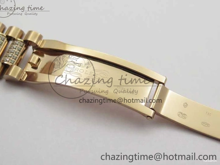 Bracelet Day-Date Dial Silver on Crystal RG A2836 Best Edition 128235 Marker Crystal BP President 36mm RG 0511
